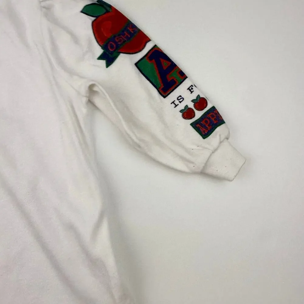 Vintage OshKosh Red Apple Jumper Dress & Shirt, Size 2T